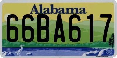 AL license plate 66BA617