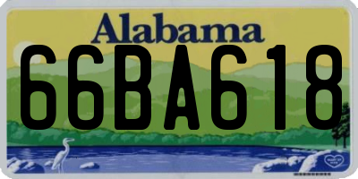 AL license plate 66BA618