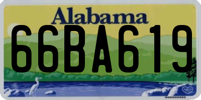 AL license plate 66BA619