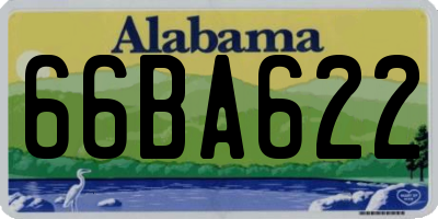 AL license plate 66BA622