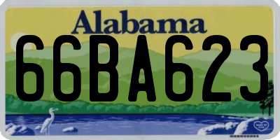 AL license plate 66BA623