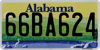 AL license plate 66BA624
