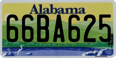 AL license plate 66BA625