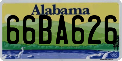 AL license plate 66BA626