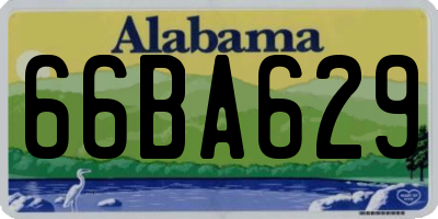 AL license plate 66BA629