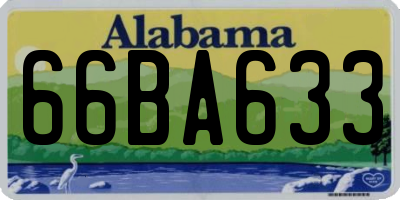 AL license plate 66BA633