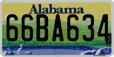 AL license plate 66BA634