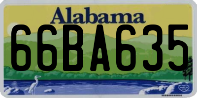 AL license plate 66BA635