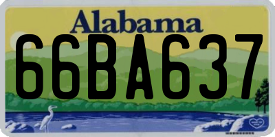 AL license plate 66BA637