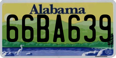 AL license plate 66BA639
