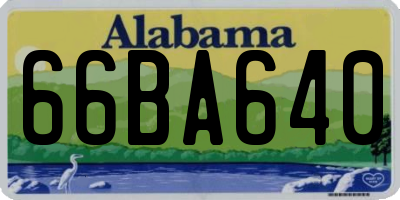 AL license plate 66BA640