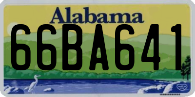 AL license plate 66BA641