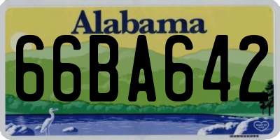 AL license plate 66BA642