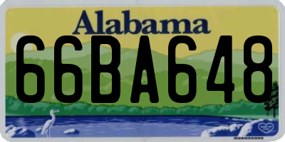 AL license plate 66BA648