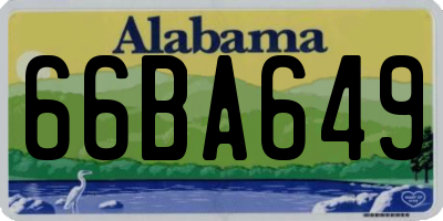 AL license plate 66BA649