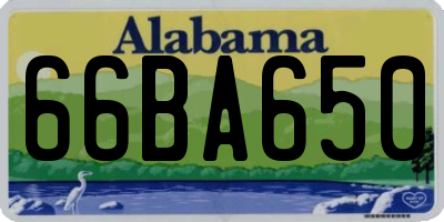 AL license plate 66BA650