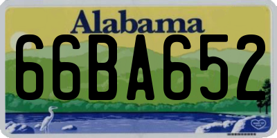 AL license plate 66BA652