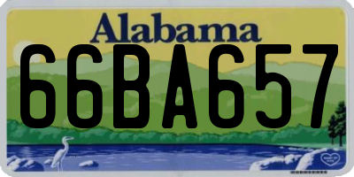AL license plate 66BA657