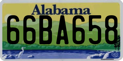 AL license plate 66BA658
