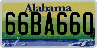AL license plate 66BA660