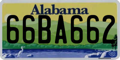 AL license plate 66BA662