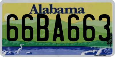 AL license plate 66BA663