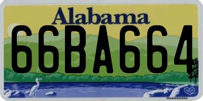 AL license plate 66BA664