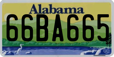 AL license plate 66BA665