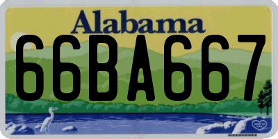 AL license plate 66BA667