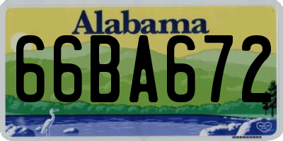 AL license plate 66BA672