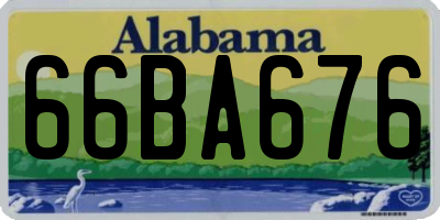 AL license plate 66BA676