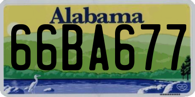 AL license plate 66BA677