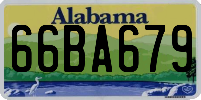 AL license plate 66BA679