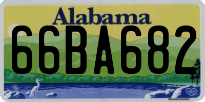 AL license plate 66BA682