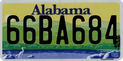 AL license plate 66BA684