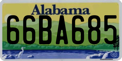 AL license plate 66BA685