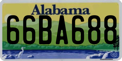AL license plate 66BA688