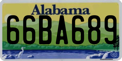 AL license plate 66BA689