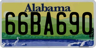 AL license plate 66BA690