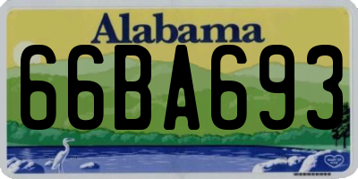 AL license plate 66BA693
