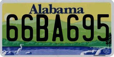 AL license plate 66BA695