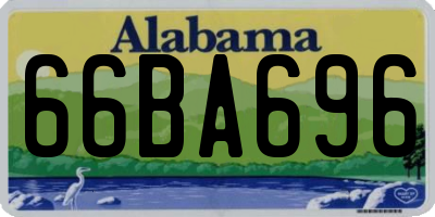 AL license plate 66BA696