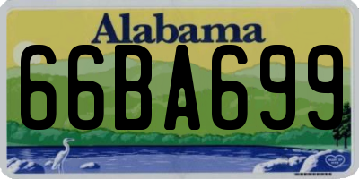 AL license plate 66BA699