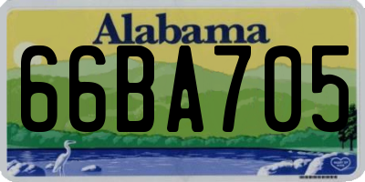AL license plate 66BA705