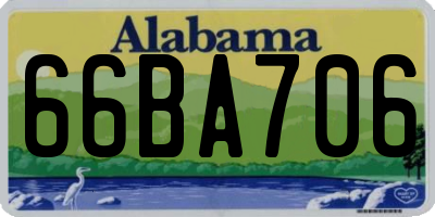 AL license plate 66BA706
