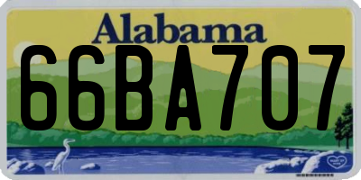 AL license plate 66BA707