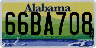 AL license plate 66BA708