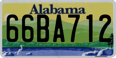 AL license plate 66BA712