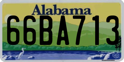 AL license plate 66BA713
