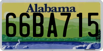 AL license plate 66BA715